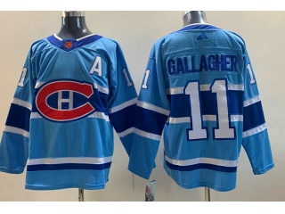 Adidas Montreal Canadiens #11 Brendan Gallagher 2023 Reverse Jersey Baby Blue 