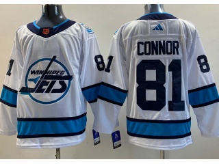 Adidas Winnipeg Jets #81 Kyle Connor 2023 Reverse Jersey White