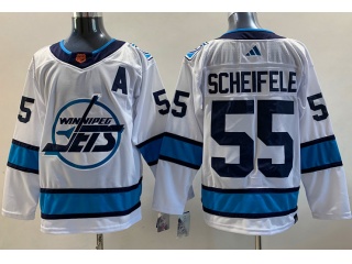 Adidas Winnipeg Jets #55 Mark Scheifele 2023 Reverse Jersey White