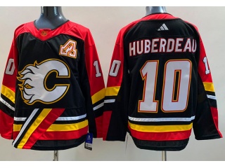 Adidas Calgary Flames #10 Jonathan Huberdeau 2023 Reverse Jersey Black