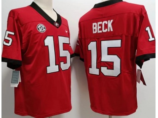Georgia Bulldogs #15 Carson Beck Limited Jersey Red
