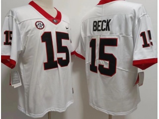 Georgia Bulldogs #15 Carson Beck Limited Jersey White