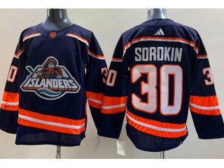 New York Islanders #30 Ilya Sorokin 2023 Reverse Jersey Blue