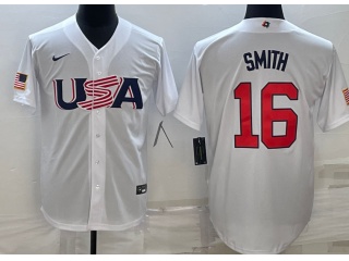 Team USA #16 Will Smith Jersey White