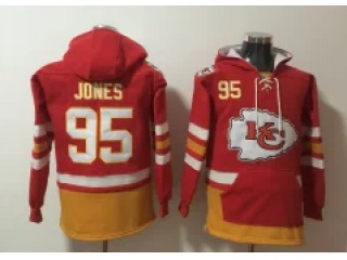 Kansas City Chiefs #95 Chris Jone Hoodies  Red