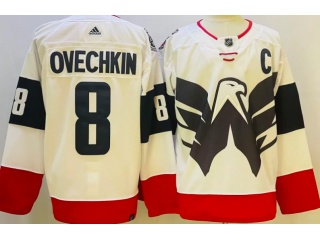 Washington Capitals #8 Ovechkin 2023 Stadium Jersey White 