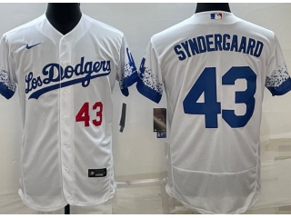 Los Angeles Dodgers #43 Noah Syndergaard Flexbase Jersey White City