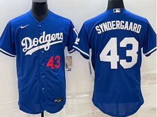Los Angeles Dodgers #43 Noah Syndergaard Flexbase Jersey Blue