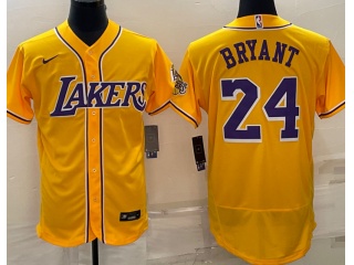 Los Angeles Lakers #24 Kobe Bryant Flexbase Jersey Yellow