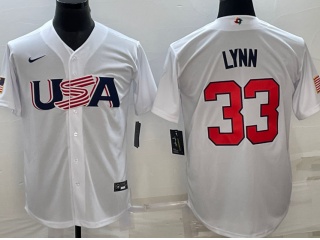 Team USA #33Lance Lynn Jersey White
