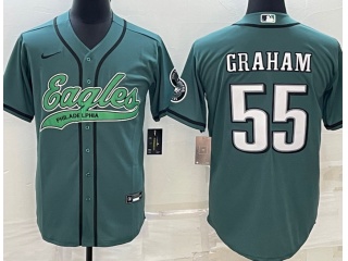 Philadelphia Eagles #55 Brandon Graham Baseball Jersey Green