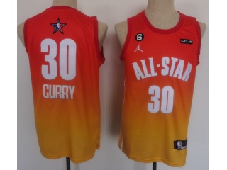 Golden State Warriors #30 Stephen Curry 2023 All Star Jersey Orange