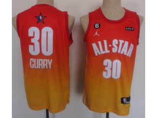 Golden State Warriors #30 Stephen Curry 2023 All Star Jersey Orange 