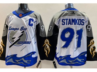 Adidas Tampa Bay Lightning #91 Steven Stamkos 2023 Reverse Jersey White