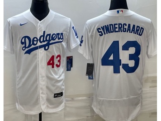 Los Angeles Dodgers #43 Noah Syndergaard Flexbase Jersey White