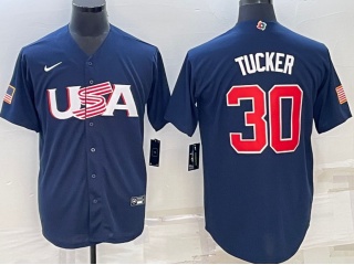Team USA #30 Kyle Tucker Jersey Blue