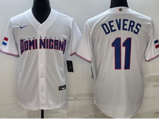 República Dominicana #11 Rafael Devers Jersey White