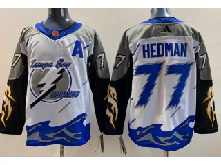 Adidas Tampa Bay Lightning #77 Victor Hedman 2023 Reverse Jersey White