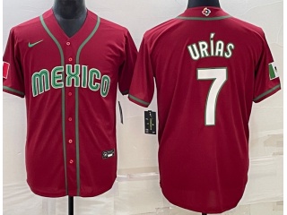 Mexico  #7 Julio Urias Jersey Red 