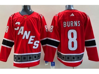 Adidas Carolina Hurricanes #8 Brent Burns 2023 Reverse Jersey  Red