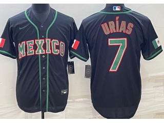 Mexico #7 Julio Urias Jersey Black 