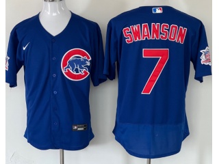 Nike Chicago Cubs #7 Dansby Swanson Flexbase Jersey Blue