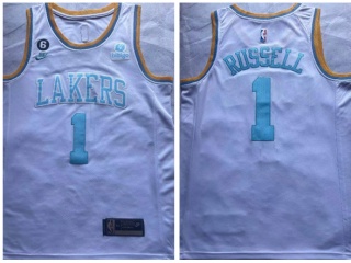 Los Angeles Lakers #1 D'Angelo Russell Throwback 22-23 Season Jersey White