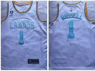 Los Angeles Lakers #1 D'Angelo Russell Throwback 22-23 Season Jersey White 