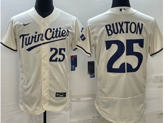 Nike Minnesota Twins #25 Byron Buxton Twins Cities Flexbase Jersey Cream 