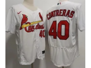 St. Louis Cardinals #40 Willson Contreras Flexbase Jersey White