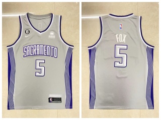 Nike Sacramento Kings #5 De'Aaron Fox 2022-2023 City Jersey Gray