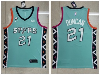 Nike San Antonio Spurs #21 Tim Duncan 2022-23 City Jersey Green