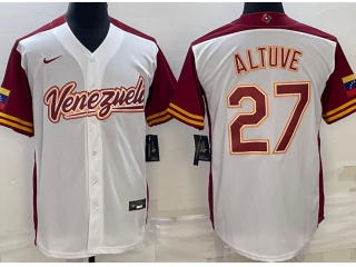 Vanezuela  #27 Jose Altuve Jersey White