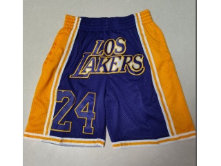 Los Angeles Lakers #24 Kobe Bryant With Pockets Shorts Purple