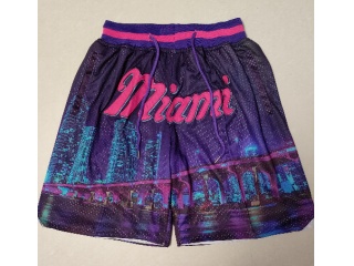 Miami Heat With Pockets Shorts Purple