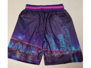 Miami Heat With Pockets Shorts Purple 