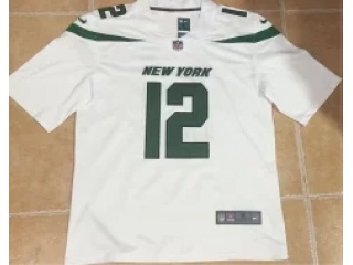 New York Jets #12 Aaron Rodgers Vapor Limited Jersey White