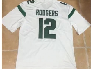 New York Jets #12 Aaron Rodgers Vapor Limited Jersey White 