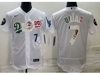 Nike Los Angeles Dodgers #7 Julio Urias Speical Flexbase Jersey White