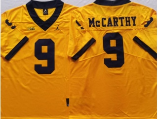 Michigan Wolverines #9 J.J. McCarthy Jersey Yellow