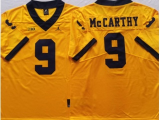 Michigan Wolverines #9 J.J. McCarthy Jersey Yellow