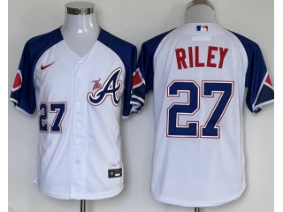 Atlanta Braves #27 Austin Riley City Cool Base Jersey White