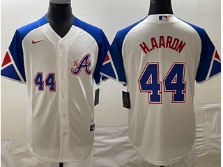 Atlanta Braves #44 Hank Aaron City Cool Base Jersey White 