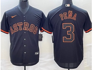 Houston Astros #3 Jeremy Pena Lights Out Jerseys Black