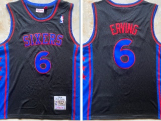 Philadelphia 76ers #6 Julius Erving Throwback Jersey Black