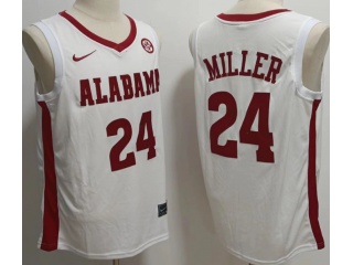 Alabama Crimson Tide #24 Brandon Miller Jersey White