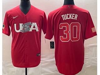 Team USA #30 Kyle Tucker Jersey Red