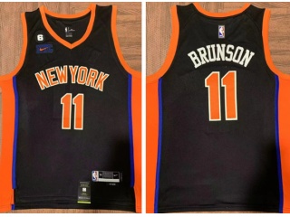 New York Knicks #11 Jalen Brunson Jersey Black