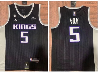 Sacramento Kings #5 De'Aaron Fox 2023 Jersey Black