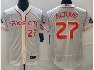 Houston Astros #27 Jose Altuve 2023 City Flexabse Jersey White 